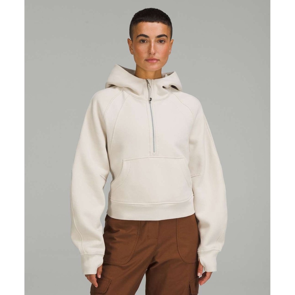 Lululemon Scuba Oversized Half-Zip Hoodie natural ivory LW3DM4S Sweatshirt